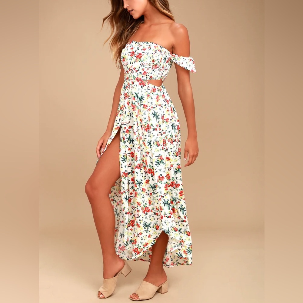 Floral Off-Shoulder Maxi Dress